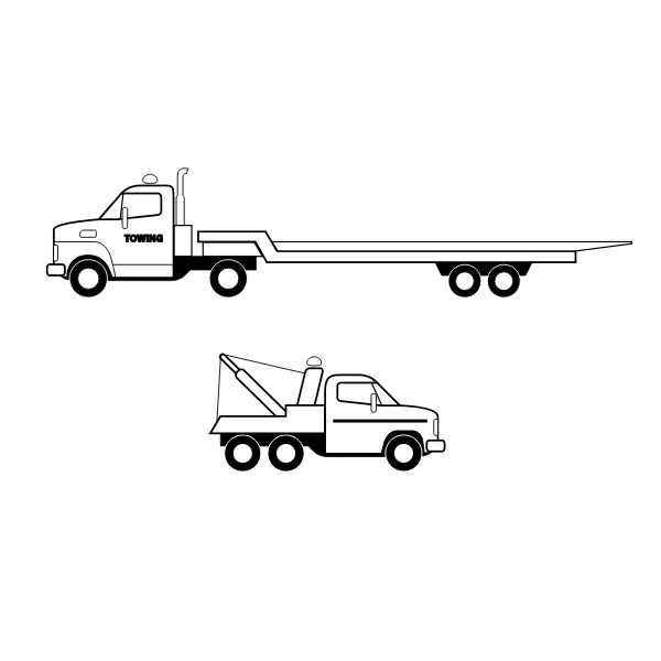 Tow trucks vector line art Free SVG Tow trucks vector line art Free SVG