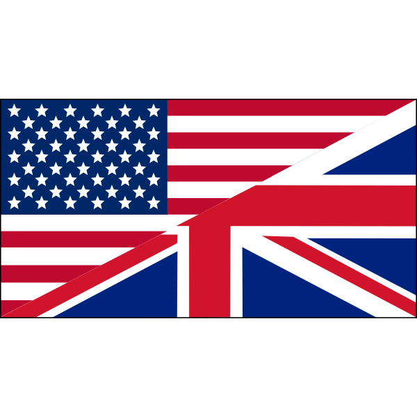 USA and UK flag Free SVG