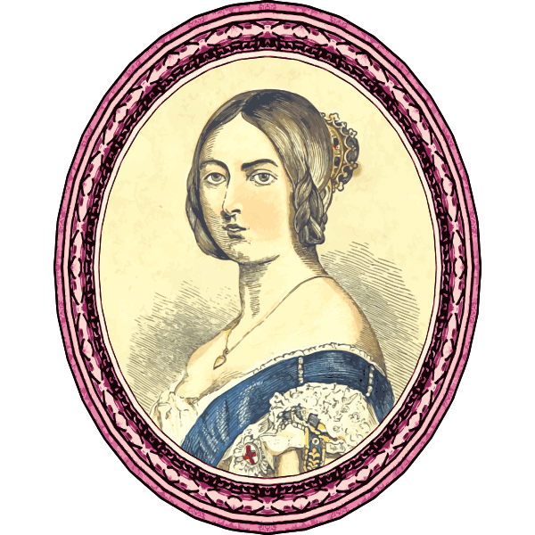 Framed Queen Victoria Free SVG