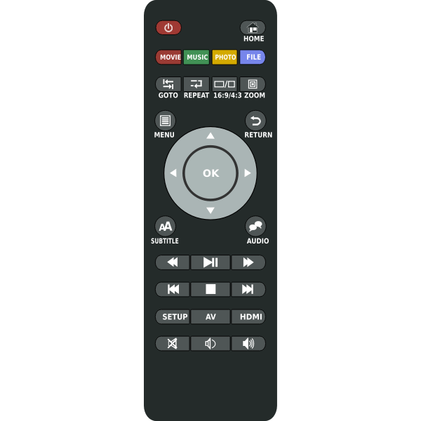 TV remote control Free SVG