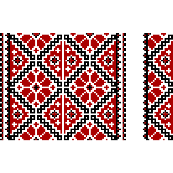 Ukrainian embroidery in black and red vector clip art Free SVG