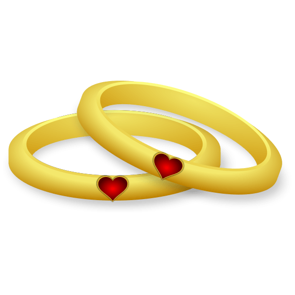 Wedding rings vector image Free SVG
