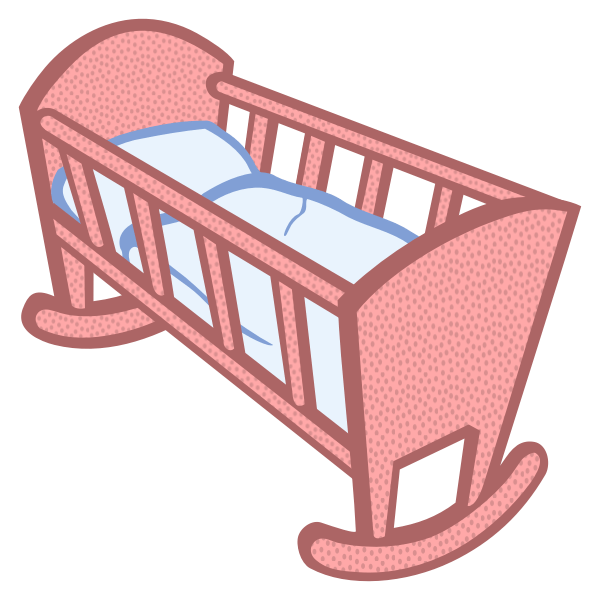 Baby cradle vector Free SVG