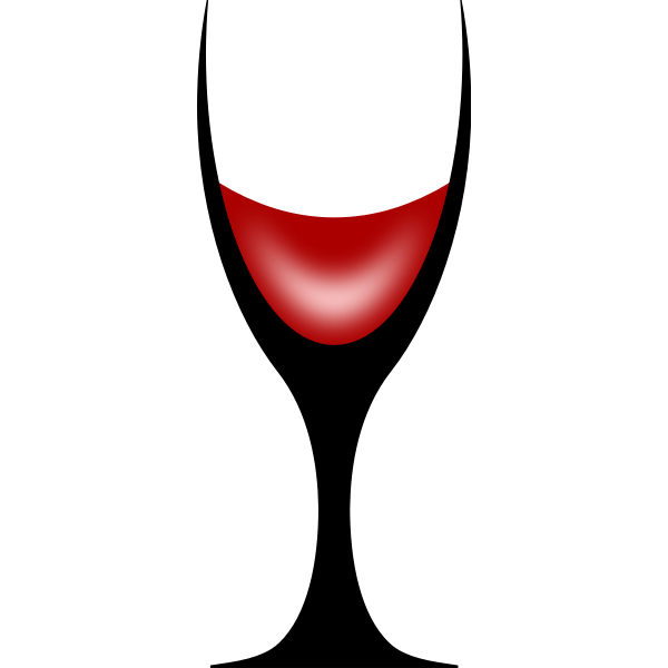 Elegant wine glass Free SVG