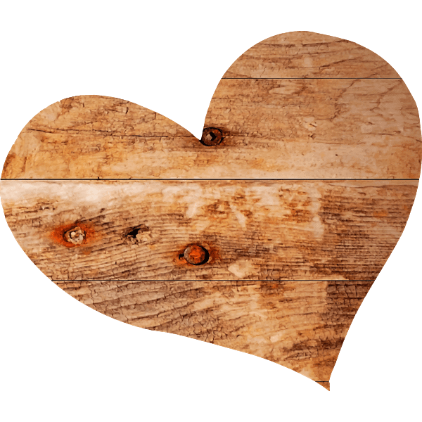 Wooden Heart Free SVG