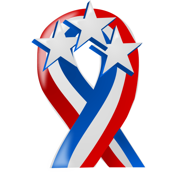 Independence Day's ribbon Free SVG