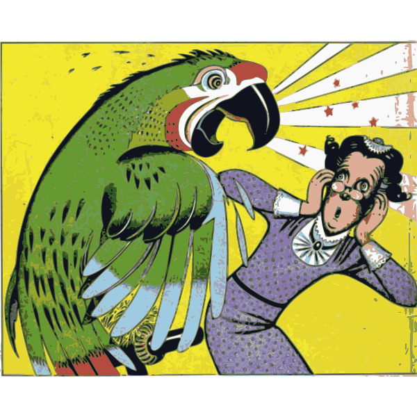 Angry parrot Free SVG