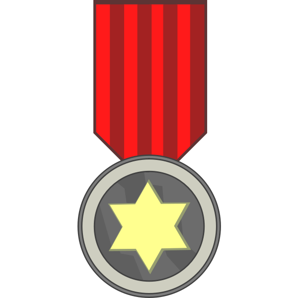 Star award medal vector drawing Free SVG