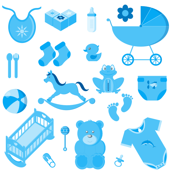 Baby boy accessories image Free SVG