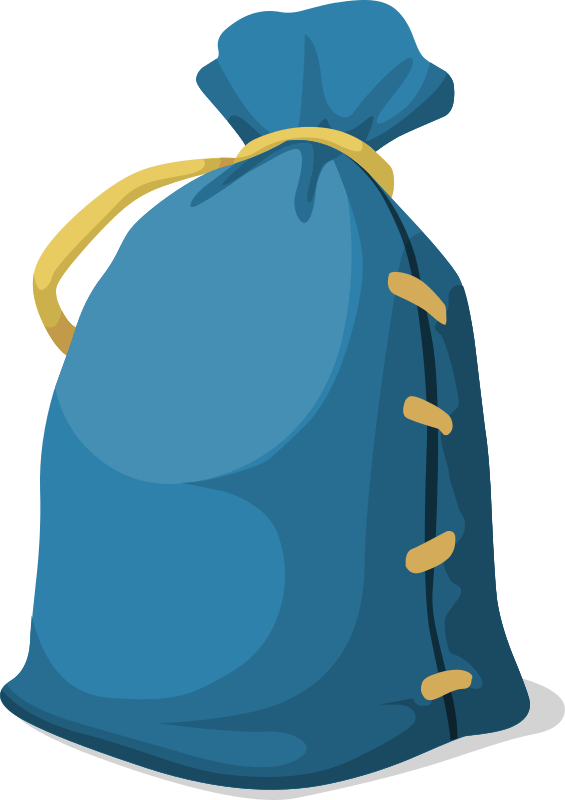 Bag In Blue Color Free SVG