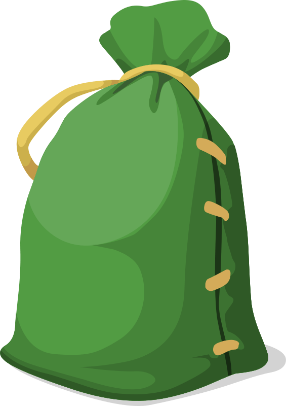 Generic Bag In Green Color Free SVG