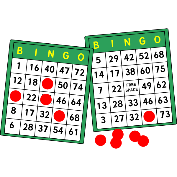 Bingo cards vector image Free SVG