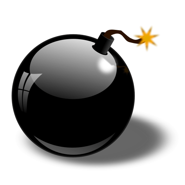 Black bomb vector clip art Free SVG