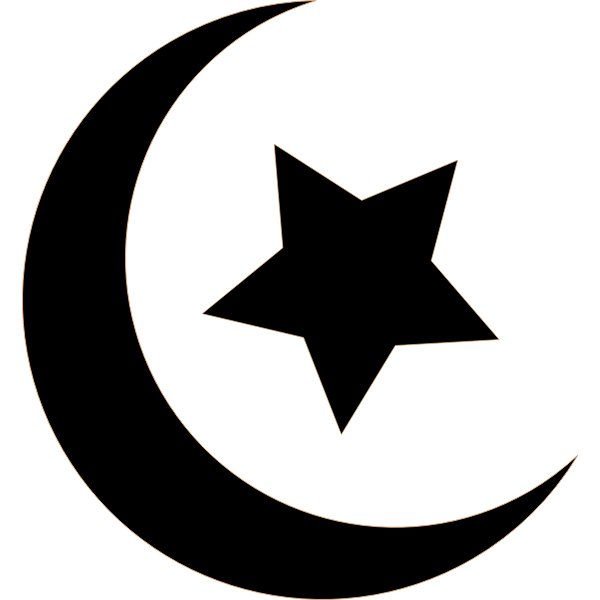 Black cresent and star Free SVG