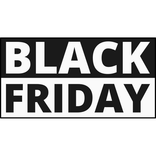 black friday sign paths only Free SVG