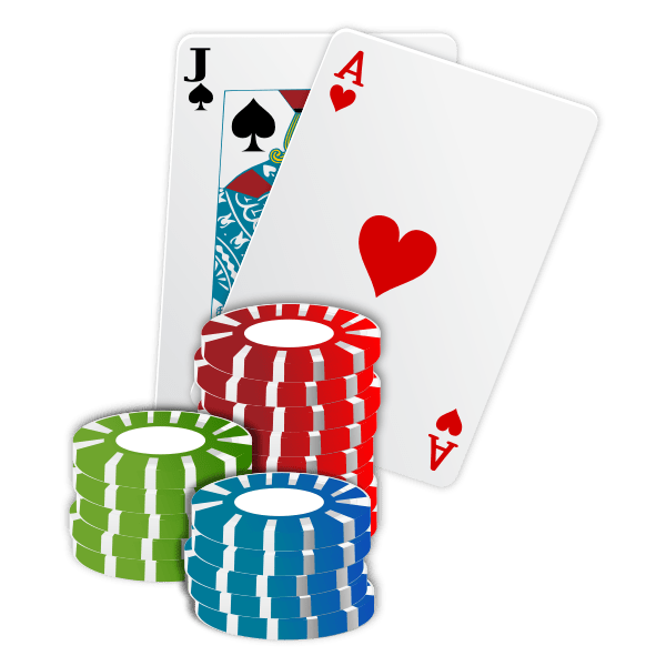 Vector illustration of casino chips poker cards Free SVG