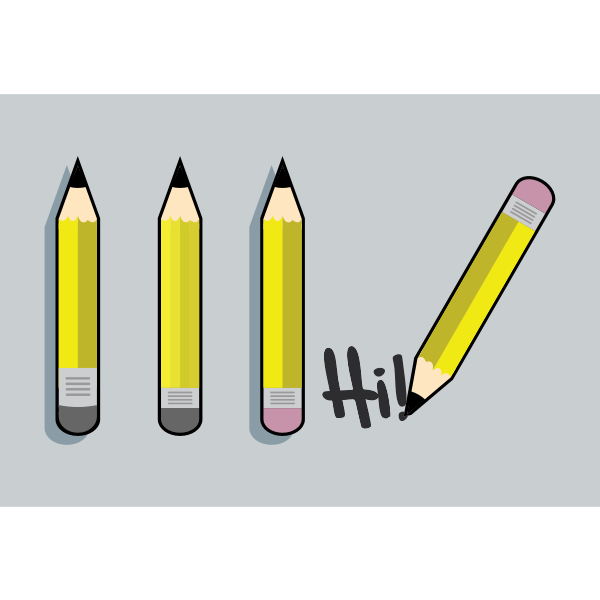 Four pencils Free SVG