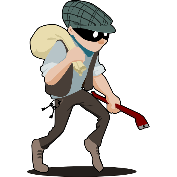 Burglar image Free SVG