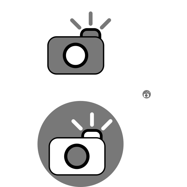 Camera with flash icon vector clip art Free SVG