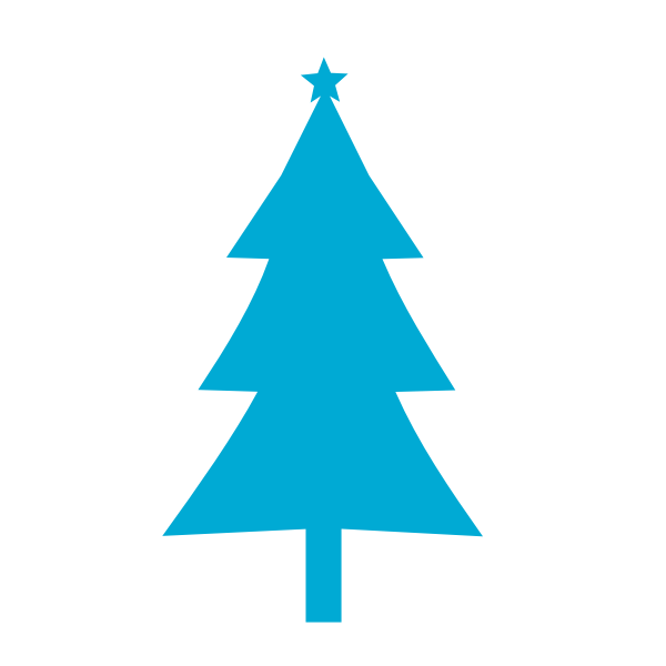 Christmas tree blue color Free SVG