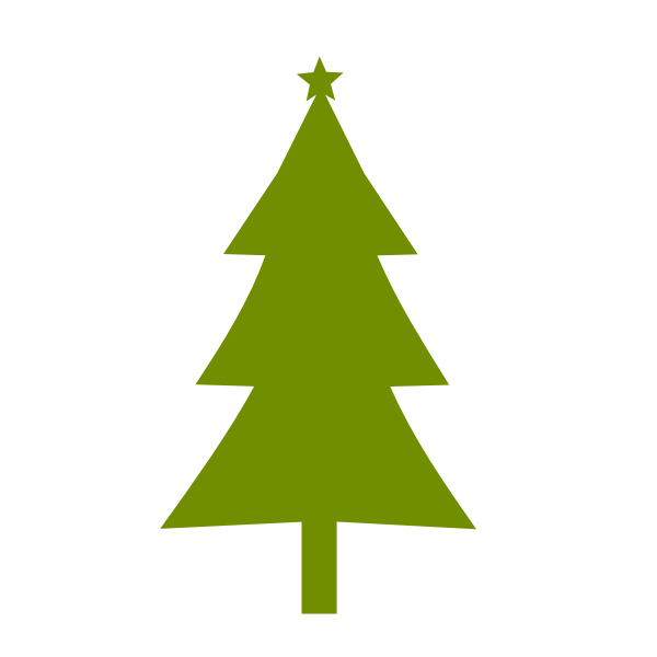 Christmas tree dark green color Free SVG