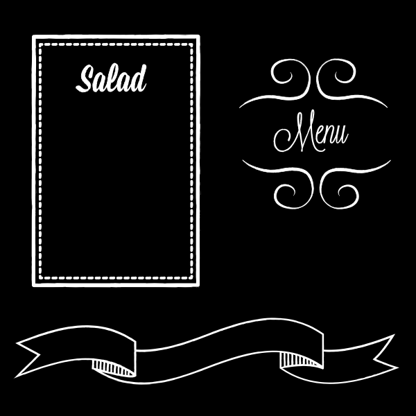 chalk board frame Free SVG