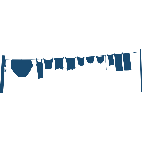 Clothes line silhouette vector image Free SVG