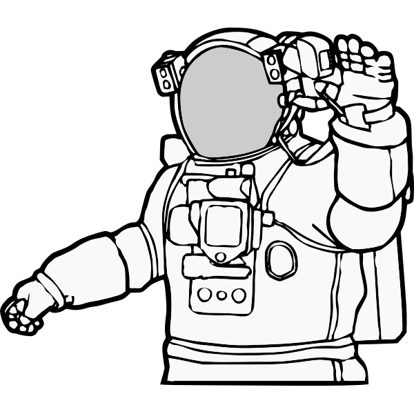 Cosmonaut Free SVG