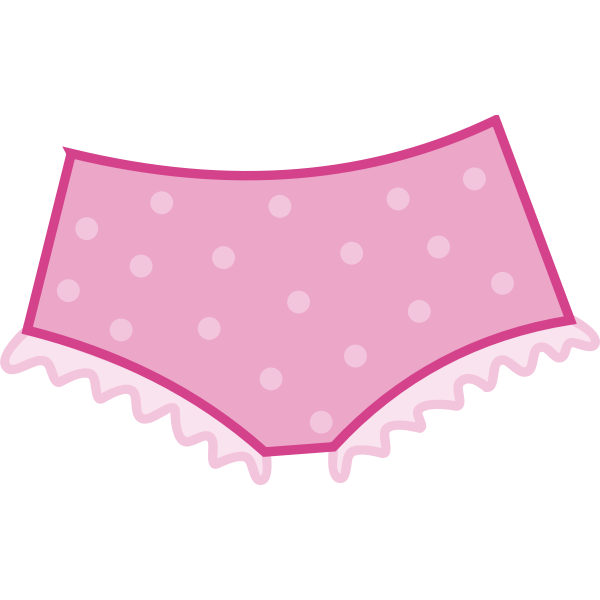 Pink dotted panties vector clip art Free SVG