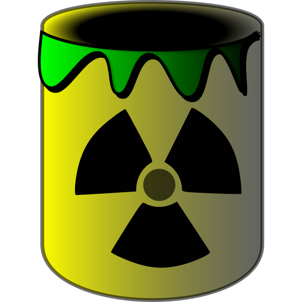 Radioactive barrel vector graphics Free SVG