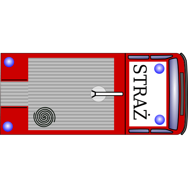 Fire emergency truck top view vector image Free SVG