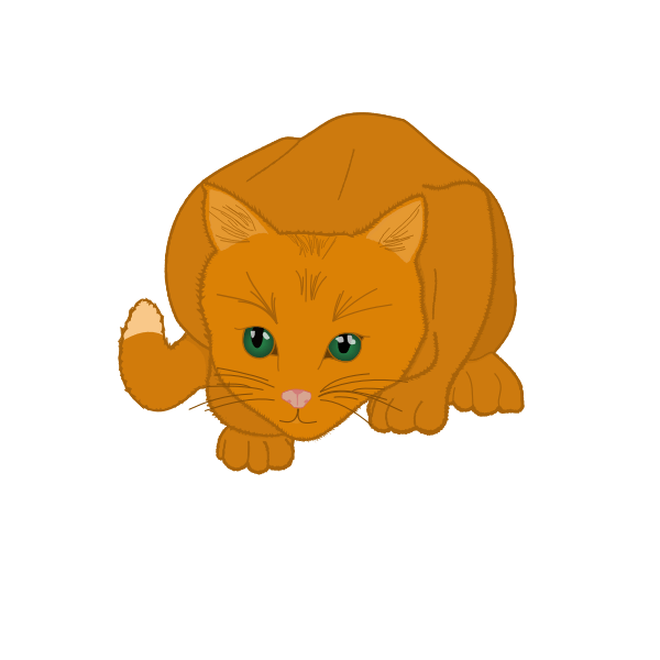 Yellow cat Free SVG