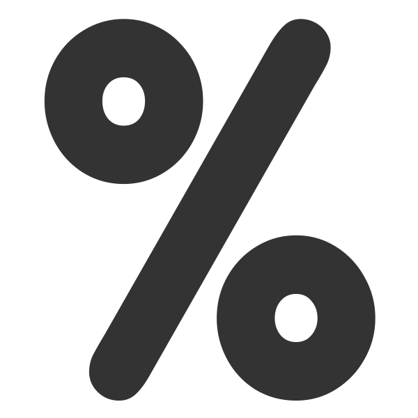 Percentage icon Free SVG