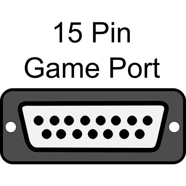 Game port with 15 poles vector clip art Free SVG