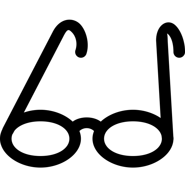 Eyeglasses vector silhouette Free SVG