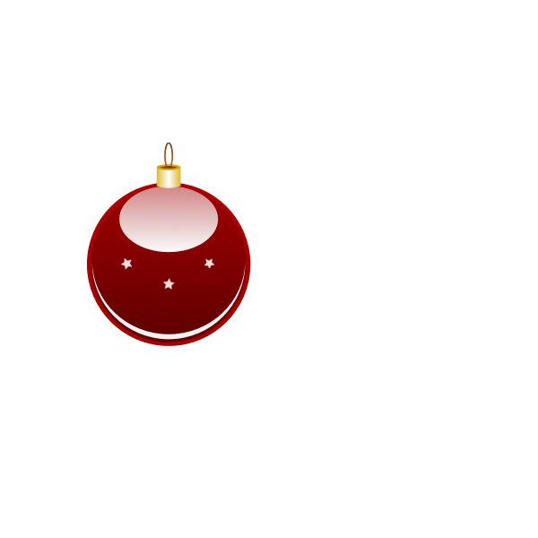 Glossy red Christmas ornament vector clip art Free SVG