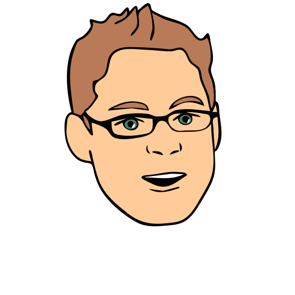 Young man with glasses Free SVG