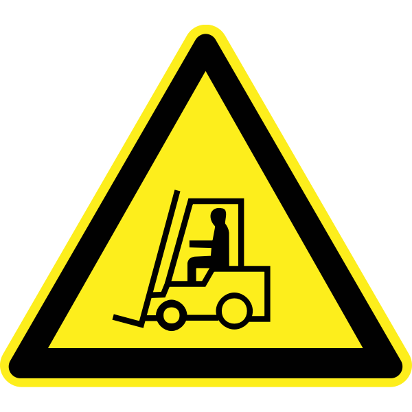 Forklift hazard warning sign vector image Free SVG