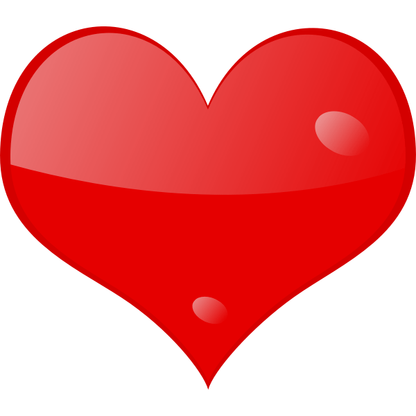 Red shining heart vector image Free SVG