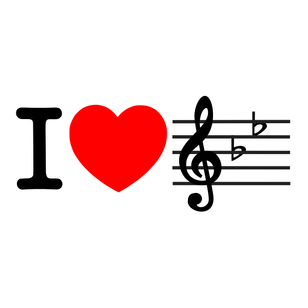 I love music sign vector graphics Free SVG