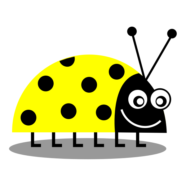 Yellow ladybug Free SVG
