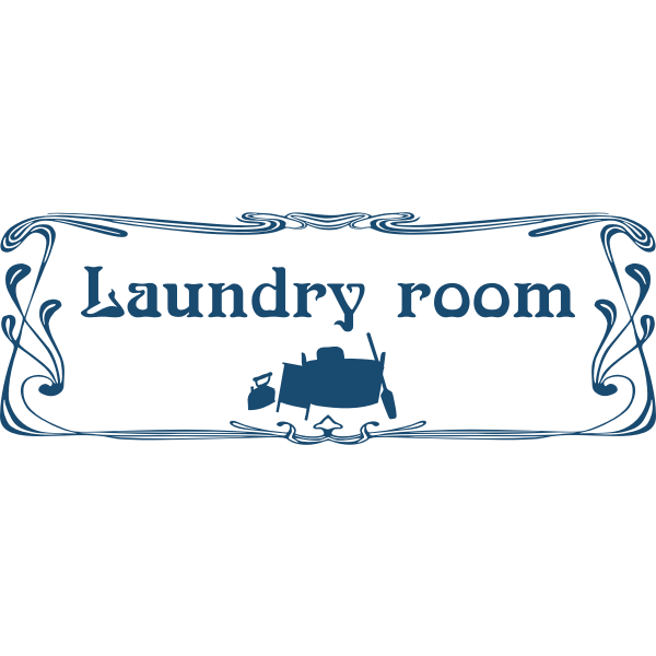 Laundry room door sign vector graphics Free SVG