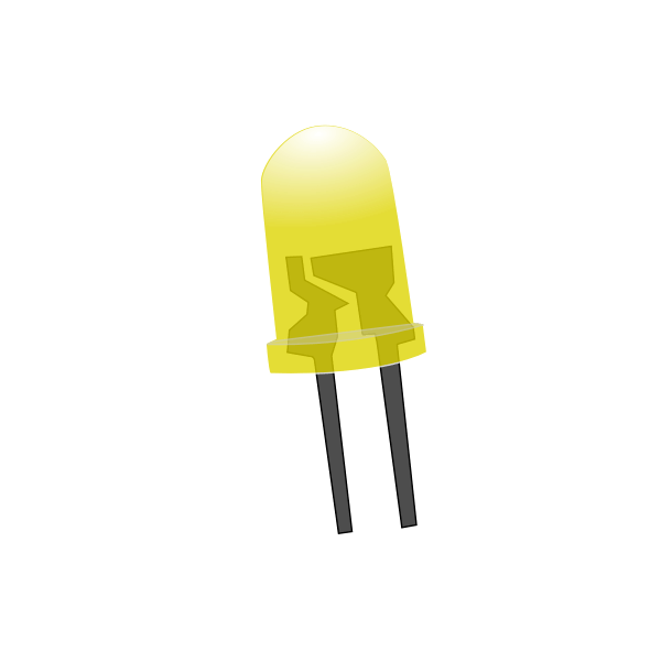 led lamp yellow off Free SVG