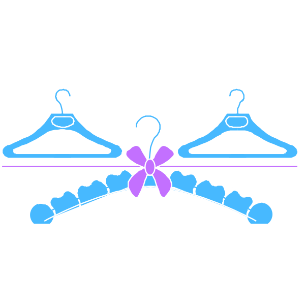Clothes hangers vector image Free SVG