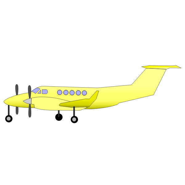 Yellow plane image Free SVG