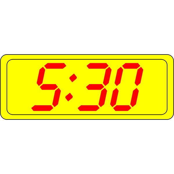 Digital clock display vector illustration Free SVG