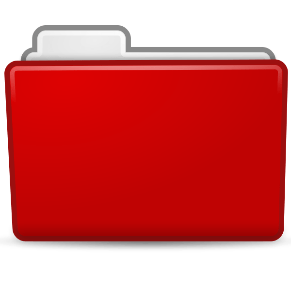 Red folder icon Free SVG