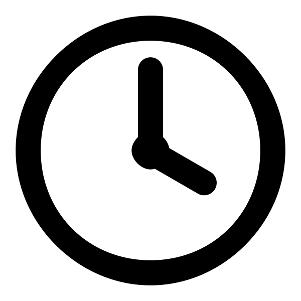 Clock silhouette Free SVG