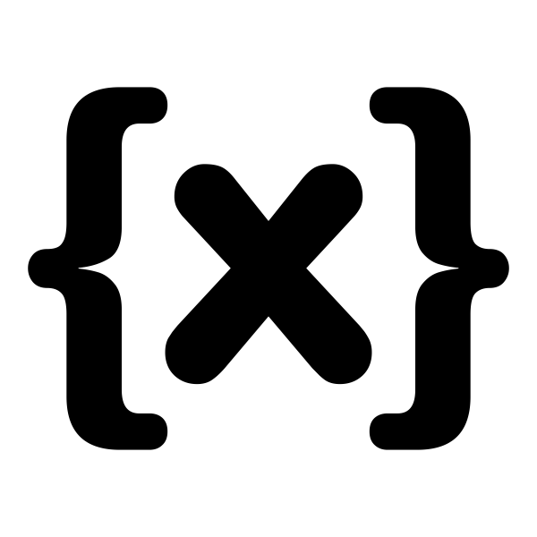 mono math brace Free SVG