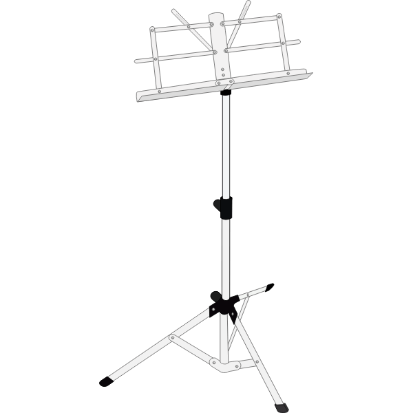 Music stand vector image Free SVG